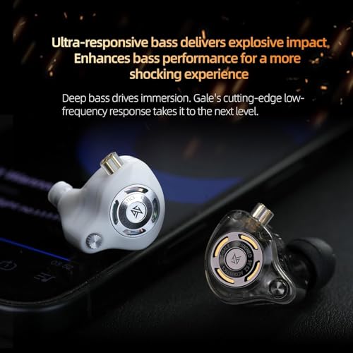 KZ Gale Gaming Earbuds, Wired IEM for Xbox/PC/PS5/Switch/Mobile - color: White, style: 3.5