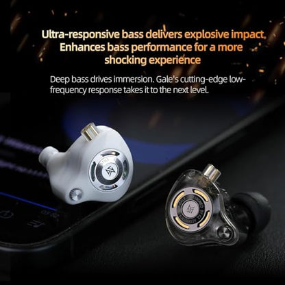 KZ Gale Gaming Earbuds, Wired IEM for Xbox/PC/PS5/Switch/Mobile - color: White, style: 3.5