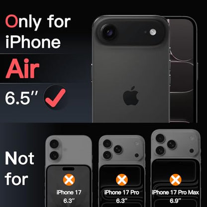JETech Camera Lens Protector for iPhone Air, Black+Red, 1 Set - size: iPhone Air