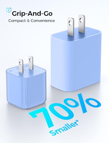 MAGIC JOHN 45W PD USB C Charger, Fast Charging Wall Power Adapte, Blue - color: Blue