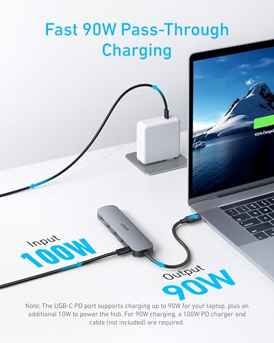 Anker USB-C Hub, 5-in-1 USB Hub for Laptops, 4K HDMI Multiport Adapter