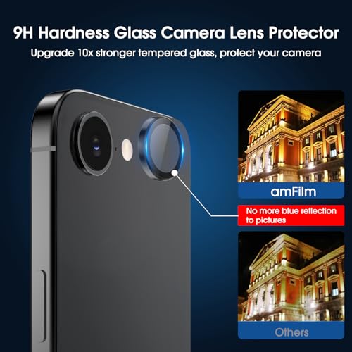 amFilm OneTouch for iPhone 17e / iPhone 16e Screen Protector Tempered Glass - size: IPH16e-6.1”