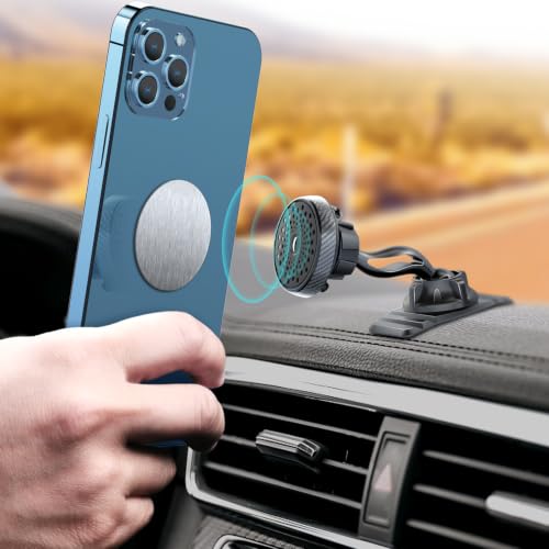 Magnetic Phone Holder for Car Dashboard, Large 3M Adhesive Mount Base - style: Magnetic Car Phone Mount