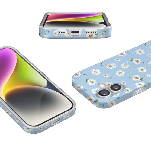 Casely iPhone 17 Case | Daisy Daydream | Baby Blue Floral | Compatible with MagSafe | Classic Ultra Slim Design - color: Daisy Daydream | Baby Blue Floral