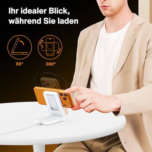 iVANKY 3 in 1 Foldable Magnetic Wireless Charging Station(No Adapter)