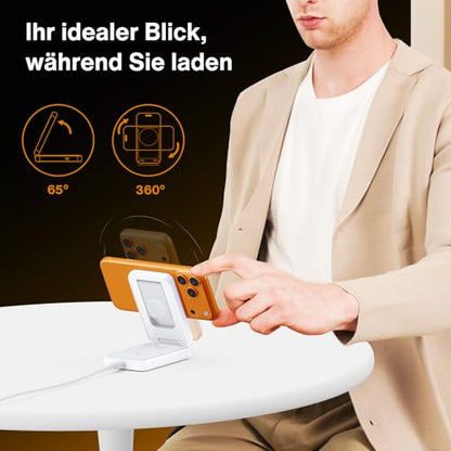 iVANKY 3 in 1 Foldable Magnetic Wireless Charging Station(No Adapter)