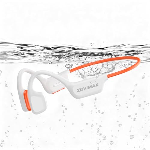 Bone Conduction Headphones, Swimming Headphones, Orange-White - color: Orange-white