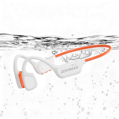 Bone Conduction Headphones, Swimming Headphones, Orange-White - color: Orange-white