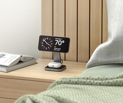 Satechi 2-in-1 Qi2 Wireless Charger, 15W Magnetic Charging - size: 2 in 1