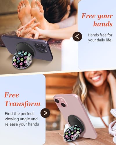 Magnetic Phone Grip, Cute Finger Grip Phone Stand, Dog Paw - color: Dog Paw