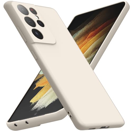 X-level for Samsung Galaxy S21 Ultra Case Slim Fit Ultra-Thin Super Soft TPU [Guardian Series] S21 Ultra Phone Back Cover Light Protective Matte Finish Coating Shockproof Case for Women Men -Beige - color: Beige