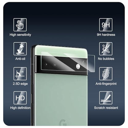 4-Pack Camera Lens Protector for Google Pixel 6A, Tempered Glass Camera Cover Screen Protector Accessories, HD, Anti-scratch, Bubble Free, 9H Hardness, Shockproof Full Protective
