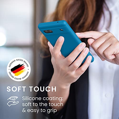 kwmobile Case Compatible with Google Pixel 6a Case - TPU Silicone Phone Cover with Soft Finish - Caribbean Blue - color: caribbean blue, size: Pixel 6a