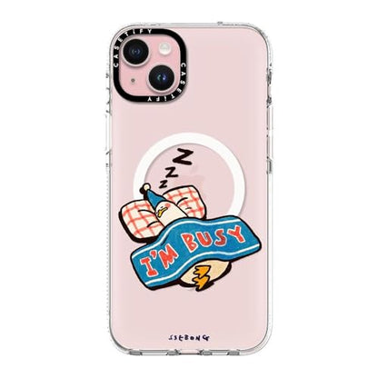 CASETiFY for iPhone 15 Plus Case - Impact Clear Compatible with MagSafe | Not Yellowing | 6.6 ft. 3X Military Grade Drop Protection | I'm so busy | Clear - color: I'm so busy, size: Iphone 15 Plus (6.7")