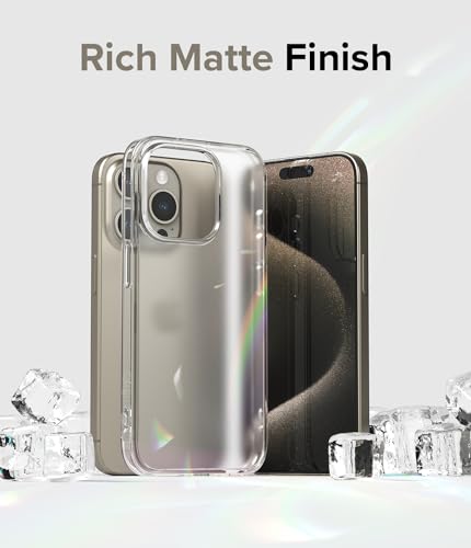 Ringke for iPhone 15 Pro Max Case [Fusion Matte Clear] | Oil & Dirt Resistant, Anti-Fingerprint Technology Prevents Oily Smudges, Frosted Coating Feels Velvety Soft - size: iPhone 15 Pro Max