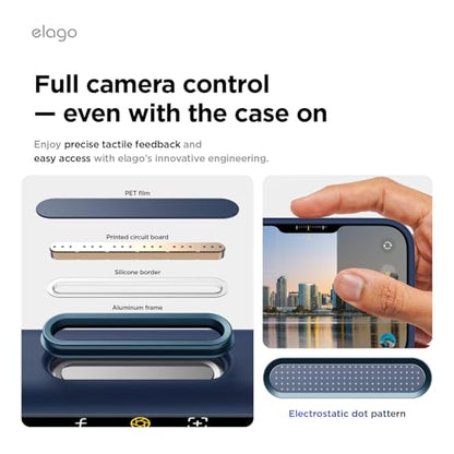 elago Premium Magnetic Silicone Case for iPhone 17 | Compatible with MagSafe, Liquid Silicone Material, Protection, Shockproof, Slim Phone (Jean Indigo) - color: Jean Indigo, size: iPhone 17