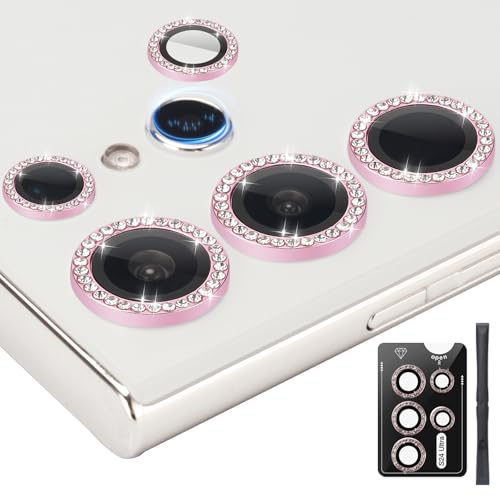 Camera Lens Protector for Samsung Galaxy S24 Ultra, Diamond Pink - color: Diamond Pink