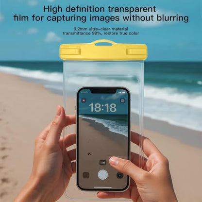 Waterproof Phone Pouch Compatible for iPhone 7in -Yellow, 1 Pack | IPX8 Waterproof Case, Beach Travel Must Haves, Beach Essential, Dry Bag, 1 Pack, for iPhone 17/16/15/14/13/12 Pro Max - color: B1-Yellow