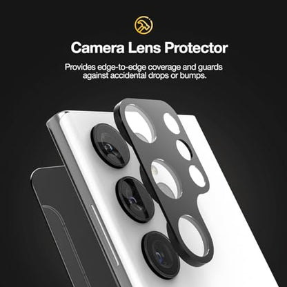 magglass HD Screen Protector for Samsung Galaxy S24 Ultra Tempered Glass with Camera Lens Guard (Easy Applicator Included) - style: HD