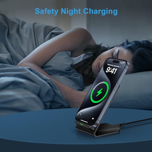 Google Pixel 9 Wireless Charger Stand Fast Charging for Pixel 11 10 Pro XL - color: Pure Black