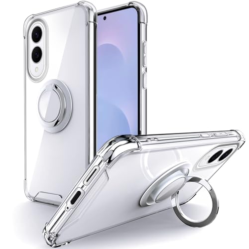 Silverback for Samsung Galaxy S25 Edge Case Clear with Ring Kickstand, Protective Soft TPU Shock -Absorbing Bumper Shockproof Phone Case for Galaxy S25 Edge -Clear - color: Clear, size: Galaxy S25 Edge