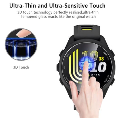 6-Pack Tempered Glass for Garmin Forerunner 70/170/170 Music Watch Screen Protector, AUUYYA 9H Hardness HD Clear Anti-Scratch Tempered Glass Protection Film, Bubble Free Anti Scratch Easy Installation - size: Garmin Forerunner 70