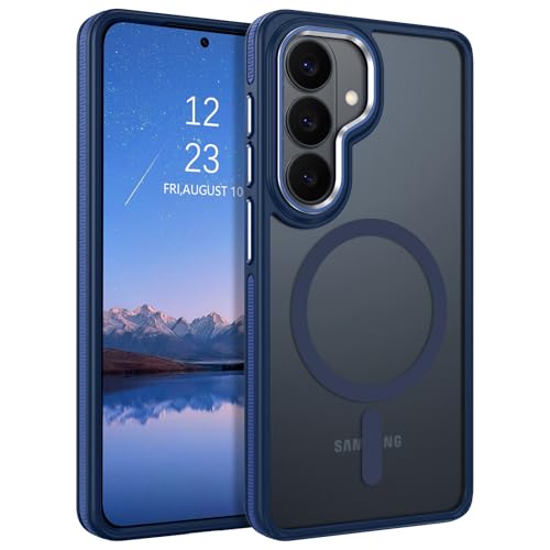 GUAGUA Magnetic for Samsung Galaxy S26 Case, [Compatible with MagSafe][Military Grade Shockproof] Slim Translucent Matte Shockproof Protective Phone Case for Galaxy S26, Blue - color: Blue, size: for Samsung Galaxy S26