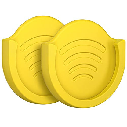 pop-tech 2 Pack Socket Car Mount, Silicone Phone Holder for Collapsible Grip Users with 3M Sticky Adhesive Replacement Used on Wall, Dashboard, Mirror, Desk, Home, Door, Office Yellow - color: Yellow