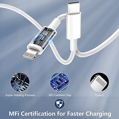iPhone 14 13 12 11 Fast Charger, 3Pack[Apple MFi Certified] Lightning Cable - color: White 3Pack 3FT