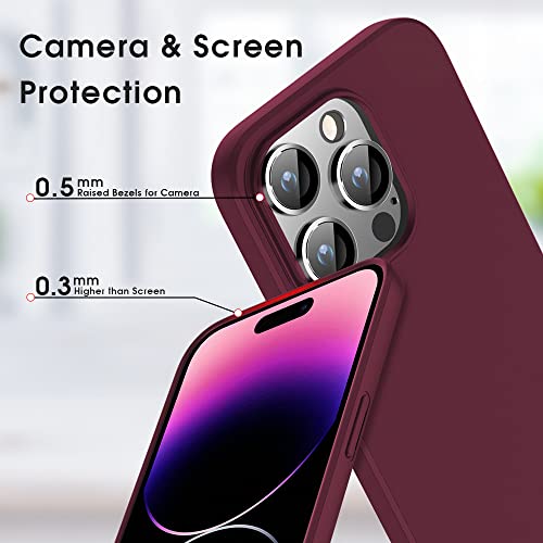 X-level Compatible iPhone 14 Pro max Case Slim Fit Ultra-Thin [Guardian Series] Soft TPU Matte Finish Coating Phone Cases Lightweight Anti-Scratch Back Cover Grip 6.7" (2022)-Wine red - color: Winered, size: iPhone 14 Pro Max
