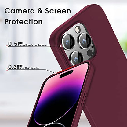 X-level Compatible iPhone 14 Pro max Case Slim Fit Ultra-Thin [Guardian Series] Soft TPU Matte Finish Coating Phone Cases Lightweight Anti-Scratch Back Cover Grip 6.7" (2022)-Wine red - color: Winered, size: iPhone 14 Pro Max