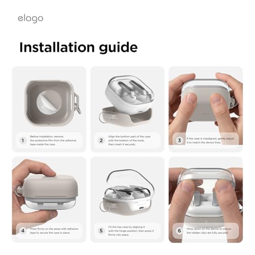 elago Duo Case for Galaxy Buds 4 Pro & Galaxy Buds 4 - color: Clear - Stone