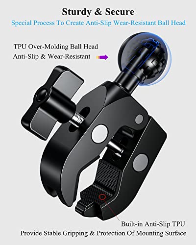 BRCOVAN 1'' Ball Clamp Mount Base with Aluminum Alloy Tough-Claw