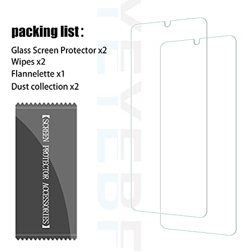 Galaxy A32 5G HD Clear Tempered Glass Screen Protector, [2 Pack] [3D Glass] [Bubble-Free] [Anti-Glare] Screen Protector Glass For Samsung Galaxy A32 5G - size: Galaxy A32