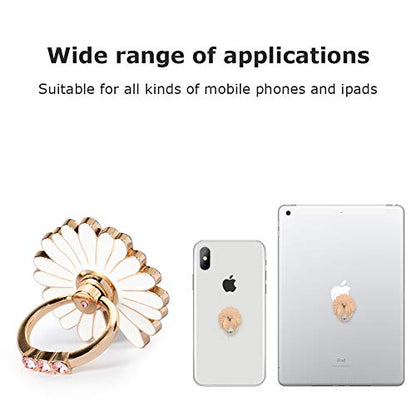 WATACHE Finger Ring Stand, 2 Pack Luxury Glitter Diamond Universal Metal Smartphone Finger Ring Grip Holder Kickstand for iPhone/iPad/Samsung/HTC/Nokia/Cellphones/Tablet,Round[White+Pink]