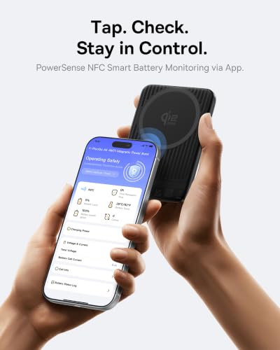 Baseus Picogo Air AM71 Ultra Slim 10000mAh Qi2.2 25W Wireless Power Bank - color: Dark Black