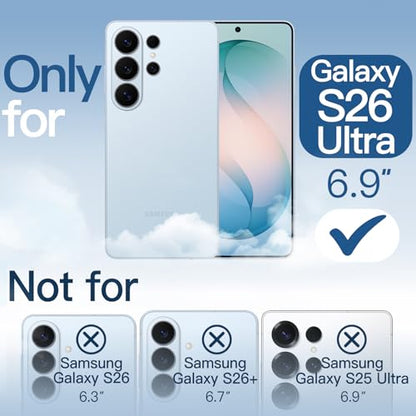 JETech Magnetic Case for Galaxy S26 Ultra, Omphalodes | Compatible with MagSafe, Full Camera Lens Protection, Shockproof Protective Phone Cover, Scratch Resistant Clear Back - color: Omphalodes, size: Galaxy S26 Ultra