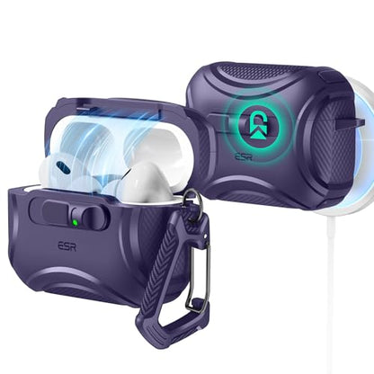 ESR for AirPods Pro 3 Case (2025), Compatible with MagSafe, Purple - color: Purple, size: AirPods Pro 3 Case