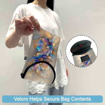 Neoprene Cell Phone Sleeve Pouch Case Bag with Crossbody Strap Neck Lanyard for Women 7.5 X 4.3 in BF Flowers - color: BF Flower