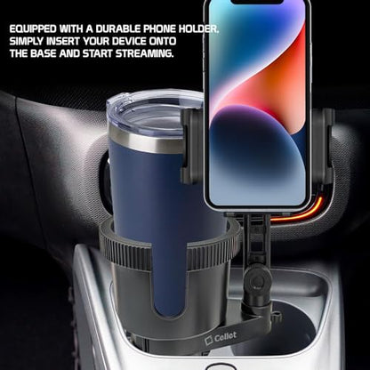 Cellet Car Cup Holder Phone Mount, Phone Holder Mount Cradle Universal Adjustable Compatible for All Smartphones Apple iPhone, Samsung Galaxy Note, LG, Moto Google Pixel (Extra Cup) - style: Extension Cup Holder