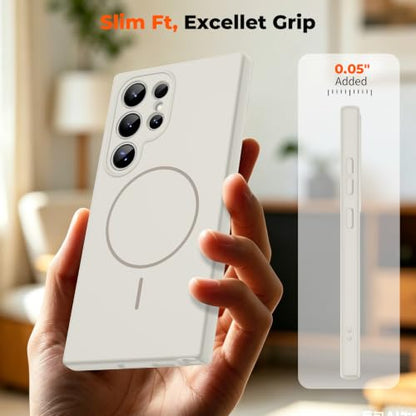 zapica Magnetic for Samsung Galaxy S23 Ultra Case, Creamy White - color: Creamy White, size: Samsung Galaxy S23 Ultra 6.8''