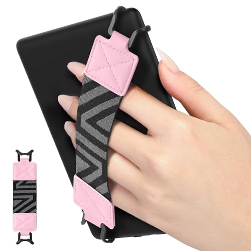 MoKo Security Hand-Strap for 6-8" Kindle eReaders Fire Tablets, Pink - color: Pink, style: Patterned Strap