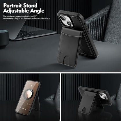Shieldtop Compatible with MagSafe iPhone 14 Plus Wallet Case,Black | 2 in 1 Detachable Magnetic,Credit Card Holder Slots,RFID Blocking,PU Leather,Kickstand,Flip Folio Phone Cover for Men & Women - color: Black, size: iPhone 14 Plus 6.7"