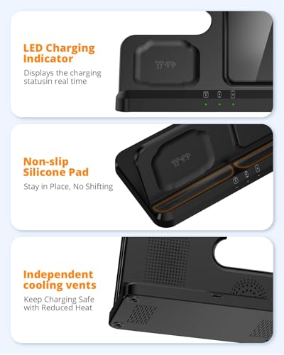 15W Qi-Certified 3-in-1 Wireless Charger for Samsung