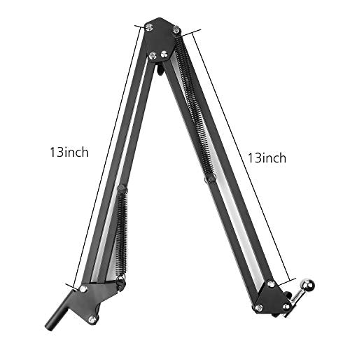 ChromLives Phone Overhead Video Stand Articulating Arm Phone Mount Overhead Table Top Mount Flexible 360° Rotation Cell Phone Clip Holder for Streaming Phone Baking Crafting Cooking and More