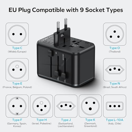 MOMAX 170W GaN Universal Travel Adapter, High-Power Travel Charging - size: 170 W
