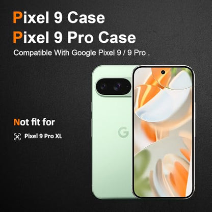 Silicone Clear Google Pixel 9/9 Pro Case, Ultra Thin with Comfort Grip | Soft Slim-Fit TPU Pixel 9/9 Pro Phone Cover,Non-Slip,Shockproof Protection,Scrath-Resistant - size: Pixel 9-9 pro case