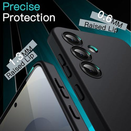 JETech Slim Case for Samsung Galaxy S25, Black | Camera Lens Protection, Soft TPU Design, Matte Finish, Shockproof Protection - color: Black, size: Galaxy S25