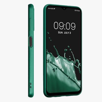 kwmobile Case Compatible with Samsung Galaxy A13 4G Case - Soft Slim Metallic TPU Silicone Cover - Dark Metallic Green - color: dark metallic green, size: Galaxy A13 4G