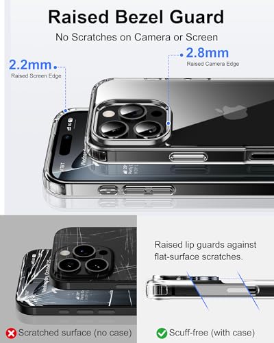 HOOMIL Case for iPhone 16 Pro Max 6.9-Inch, Non-Yellowing, Drop Protection, Anti-Scratch Transparent Hard Back Phone Cover - Crystal Clear - color: Clear, size: iPhone 16 Pro Max